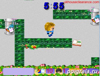 Скриншот игры Уборка в лабиринте Картинка к игре Уборка в лабиринте